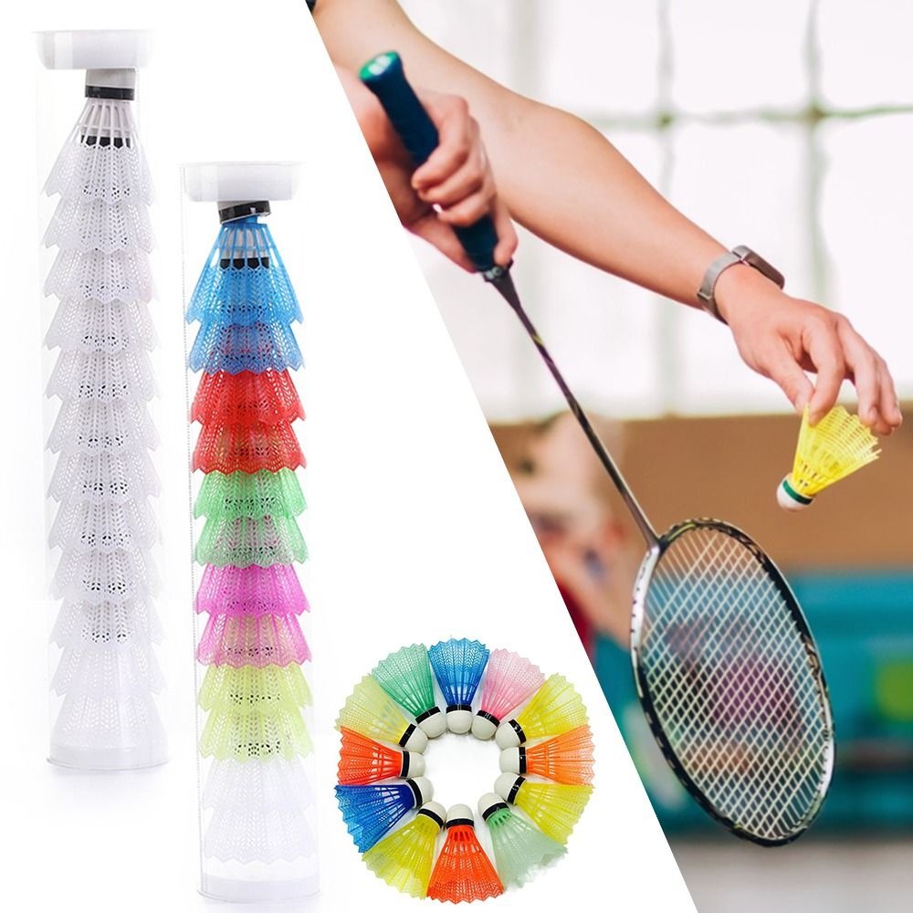 Badminton Nylon Shuttlecock - كرة دوارة بلاستيكية مقاومة للرياح ،