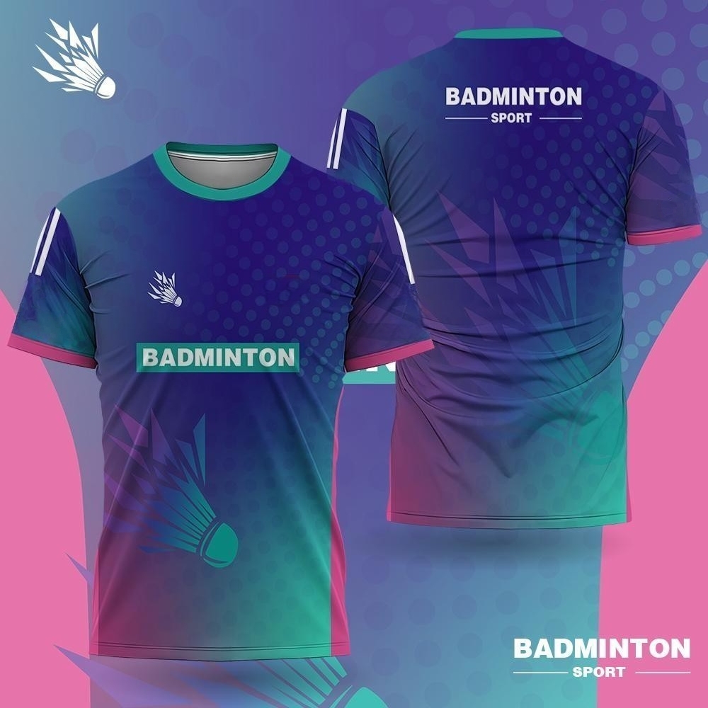 Badminton Logo - الرجال ملابس كرة الريشة التدرج ثلاثية