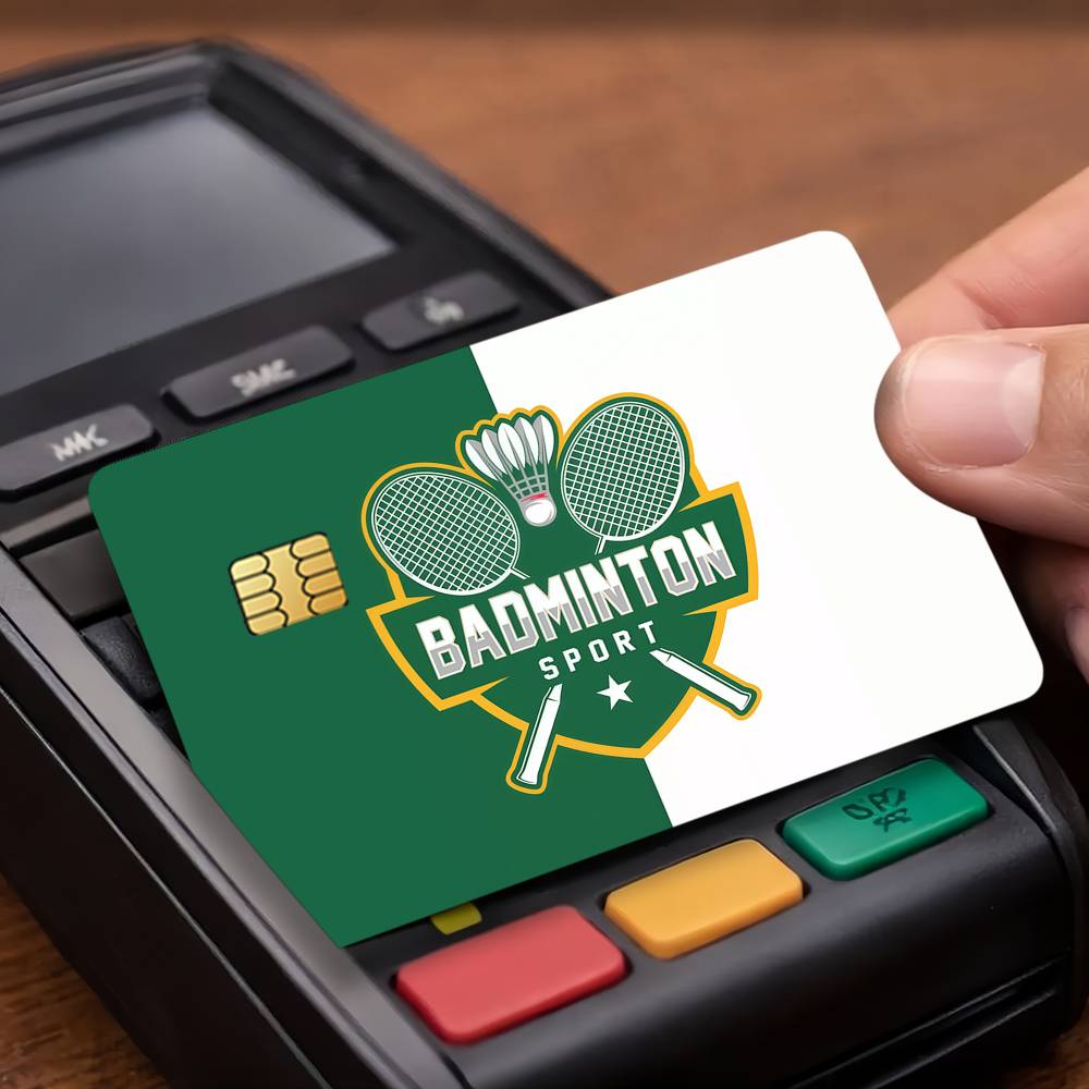 Badminton Logo - ملصق واقي لبطاقات الائتمان ونقل الركاب