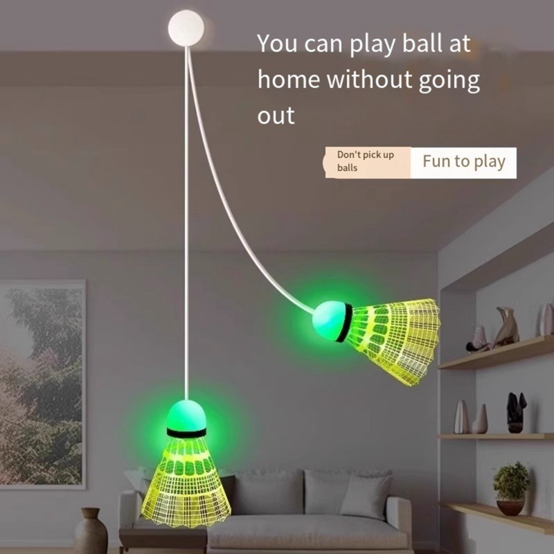 Badminton Rebound Trainer - ABHS-مدرب تنس الريشة الأوتوماتيكي-كوب شفط للارتداد