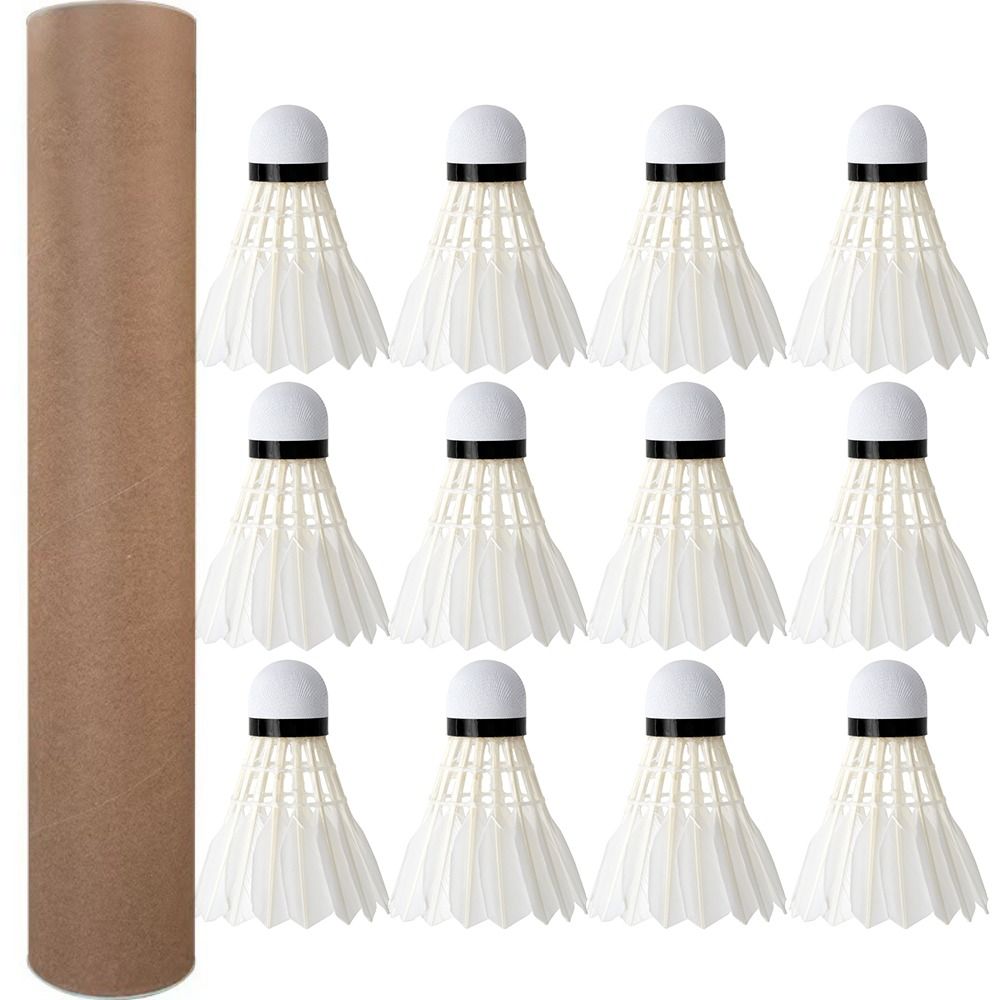 Badminton Nylon Shuttlecock - 3/6/12 قطعة المهنية الريشة الريشة الأسود