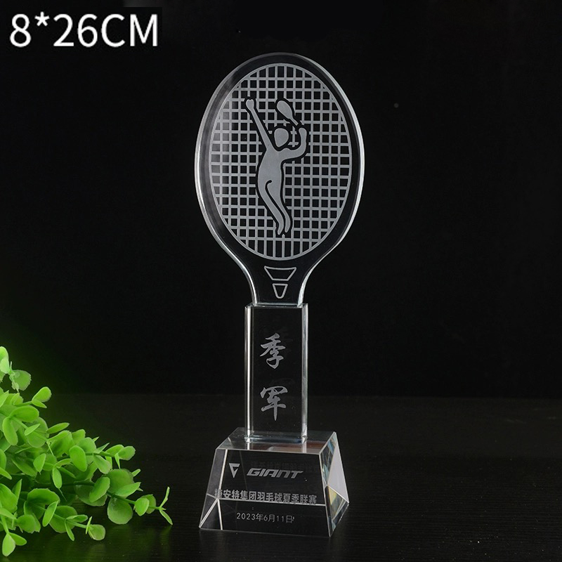 Badminton Logo - تخصيص كأس كريستال الريشة تنس المنافسة
