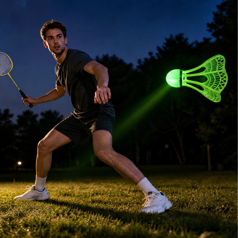 ريشة تنس الريشة المضيئة المقاو - مراجعة Badminton Nylon Shuttlecock وسعره
